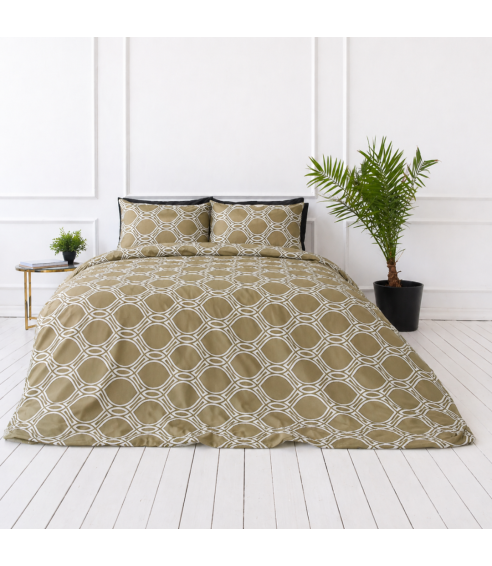 Bedding Set „Olive Orbit“. Cotton bedding sets