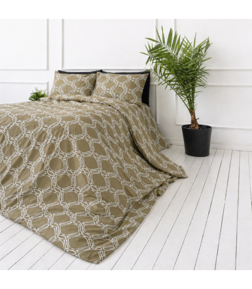 Bedding Set „Olive Orbit“. Cotton bedding sets