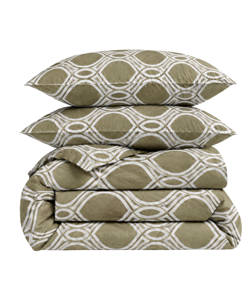 Bedding Set „Olive Orbit“. Cotton bedding sets