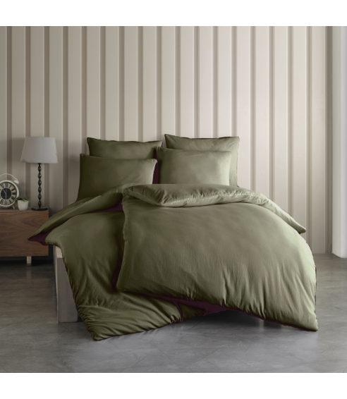 Bedding Set „Olive Ranforce“. Cotton bedding sets