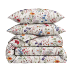 Bedding Set „Ophelia“. Bedding sets 155x200, 140x200 cm, 150x200 cm, 160x200 cm, 180x200 cm, 200x200 cm, 200x220 cm, 220x240 cm. White bedding set with blue, red, purple and yellow wildflowers. Bedding Set „Ophelia“. Bedding sets 155x200, 140x200 cm, 150x200 cm, 160x200 cm, 180x200 cm, 200x200 cm, 200x220 cm, 220x240 cm. White bedding set with blue, red, purple and yellow wildflowers.