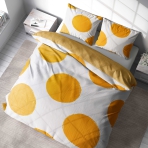 Bedding Set „Orange Bliss“. Orange bedding sets, 140x200 cm, 150x200 cm, 160x200 cm, 180x200 cm, 200x200 cm, 200x220 cm