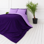 Bedding Set „Orchid Pansy“. Bedding sets 155x200, 140x200 cm, 150x200 cm, 160x200 cm, 180x200 cm, 200x200 cm, 200x220 cm, 220x240 cm. Solid lavender bedding set with a deep purple contrast.