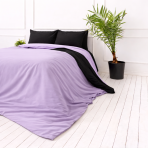 Bedding Set „Ozai Orchid“. Bedding sets 155x200, 140x200 cm, 150x200 cm, 160x200 cm, 180x200 cm, 200x200 cm, 200x220 cm, 220x240 cm. Elegant reversible bedding set in black and lavender.