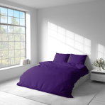 Bedding Set „Pansy“. Purple bedding, 140x200 cm, 150x200 cm, 160x200 cm, 180x200 cm, 200x200 cm, 200x220 cm, 220x240 cm. Deep purple bedding set, offering a cozy and chic look with a bold, vibrant color for your bed.