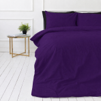 Bedding Set „Pansy“. Purple bedding, 140x200 cm, 150x200 cm, 160x200 cm, 180x200 cm, 200x200 cm, 200x220 cm, 220x240 cm. Sophisticated dark purple bedding set, designed to create a calm and stylish atmosphere in your room.