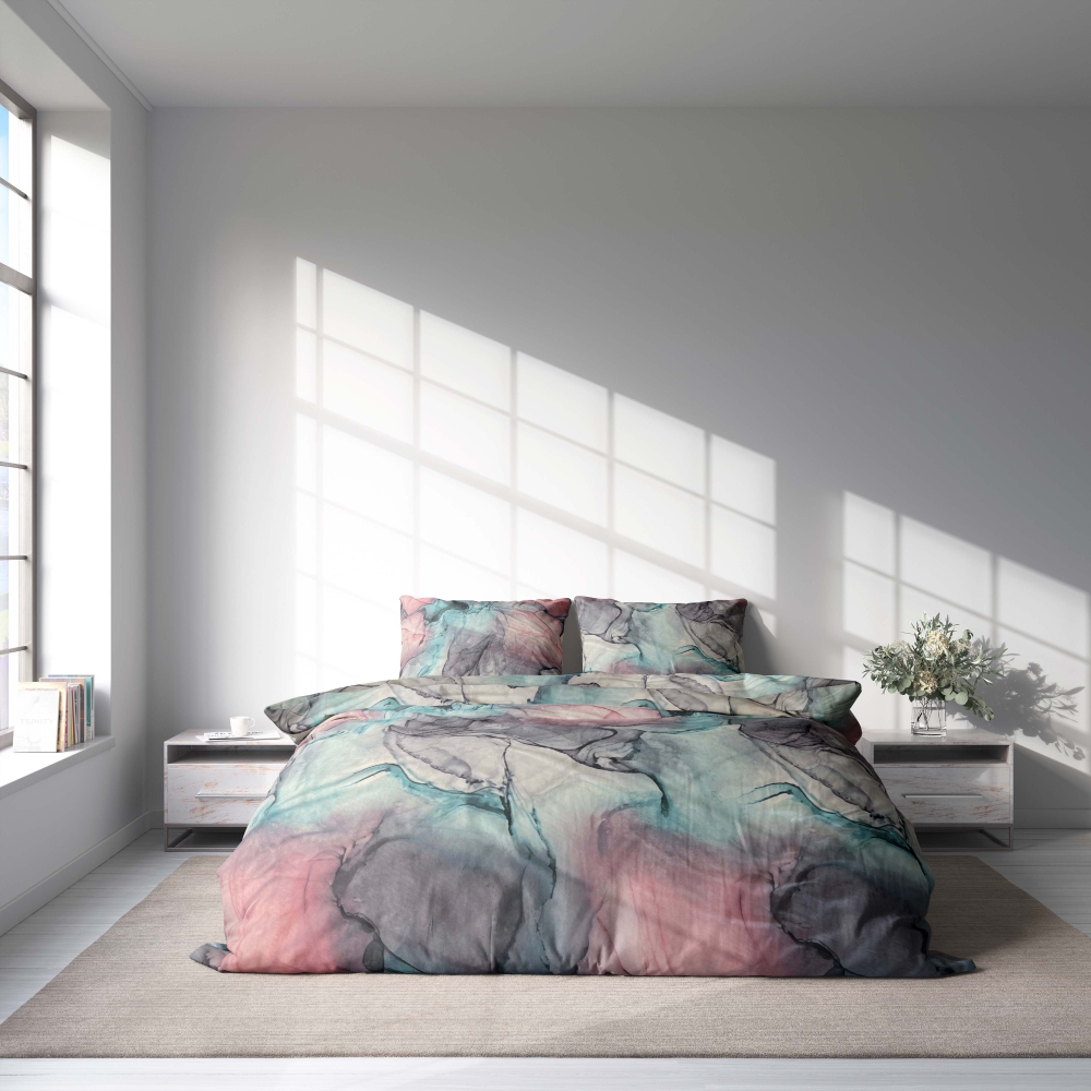 Bedding Set „Pasteluxe“. Red bedding sets, 200x220 cm