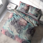 Bedding Set „Pasteluxe“. Red bedding sets, 200x220 cm