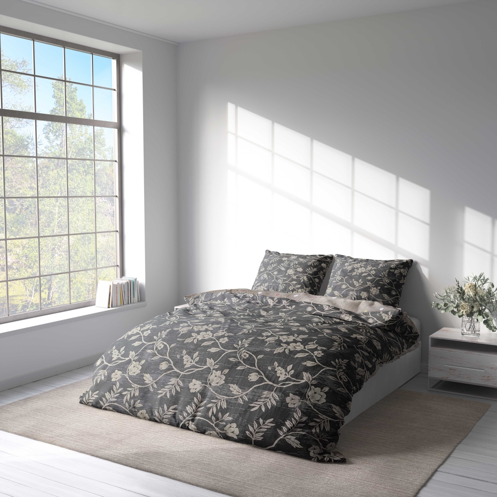 Bedding Set „Pathways“. Bedding sets with plants, 140x200 cm, 200x200 cm, 200x220 cm