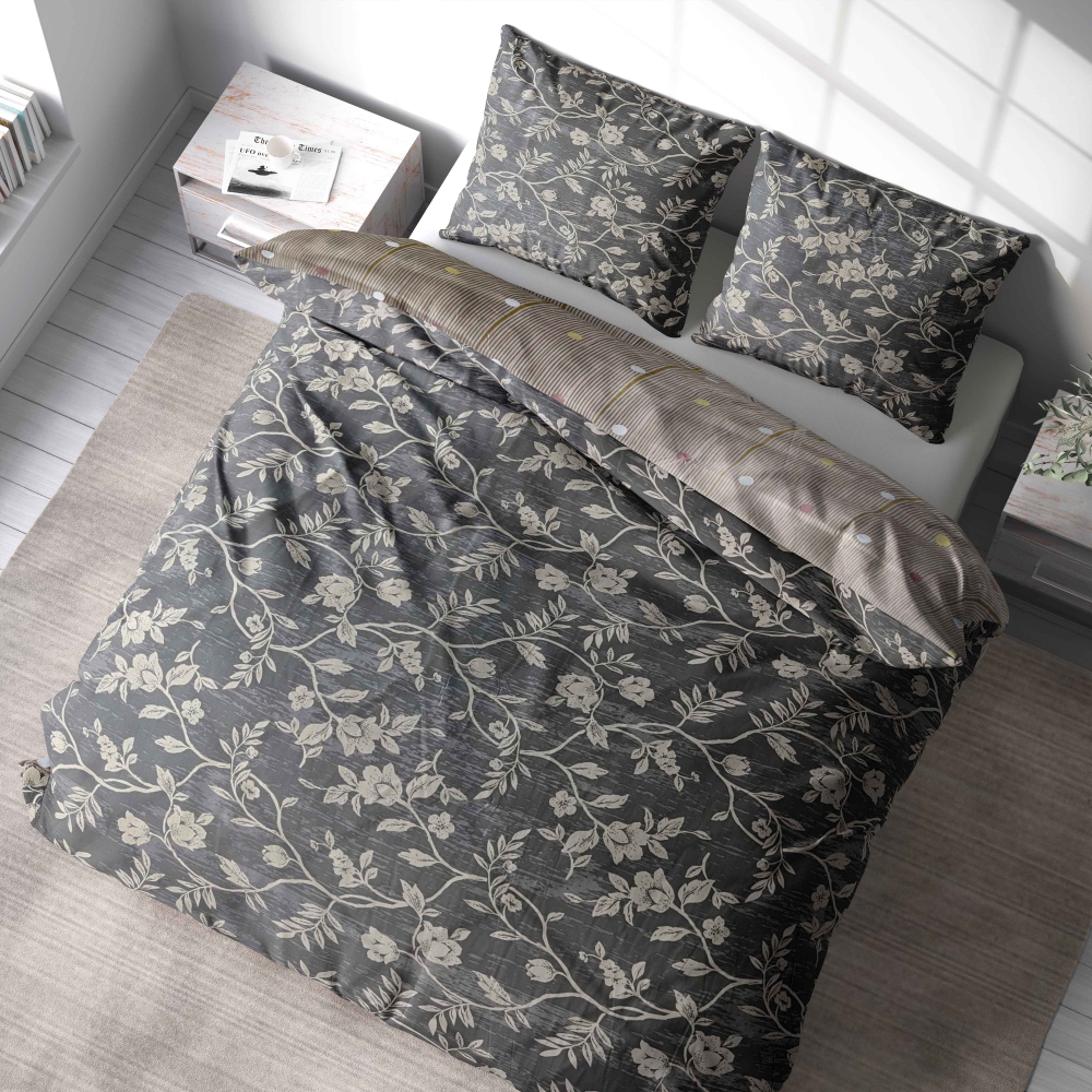 Bedding Set „Pathways“. Bedding sets with plants, 140x200 cm, 200x200 cm, 200x220 cm