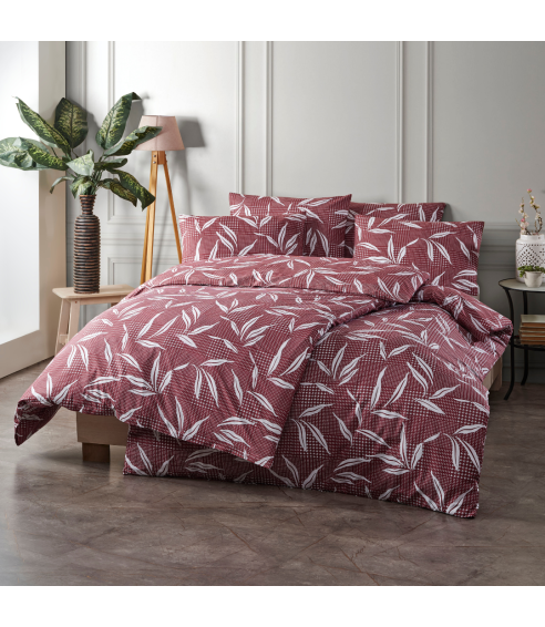 Bedding Set „Patrick Red“. Cotton bedding sets