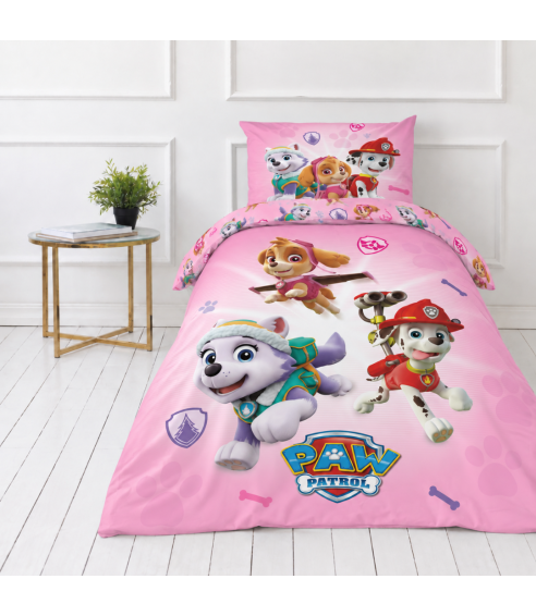 Bedding Set „Paw Patrol Pink“. Cotton bedding sets