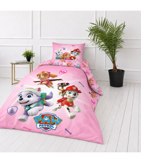 Bedding Set „Paw Patrol Pink“. Cotton bedding sets