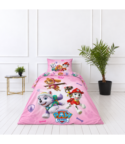 Bedding Set „Paw Patrol Pink“. Cotton bedding sets