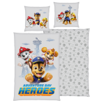 Bedding Set „Paw Patrol“. Kids bedding, 135x200 cm. Light grey bedding set with colourful paw patrol pups. Bedding Set „Paw Patrol“. Kids bedding, 135x200 cm. Light grey bedding set with colourful paw patrol pups.