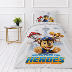 Bedding Set „Paw Patrol“. Kids bedding, 135x200 cm. Grey design with chase, marshall, skye and blue accents. Bedding Set „Paw Patrol“. Kids bedding, 135x200 cm. Grey design with chase, marshall, skye and blue accents.