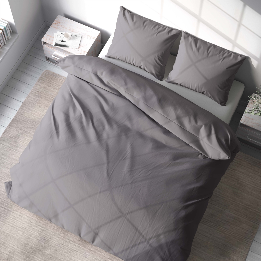 Bedding Set „Phantom“. Bedding sets 155x200, 140x200 cm, 150x200 cm, 160x200 cm, 180x200 cm, 200x200 cm, 200x220 cm, 220x240 cm. Bedding in a calm and neutral grey tone