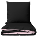 Bedding Set „Pink Panther“. Bedding sets 155x200, 140x200 cm, 150x200 cm, 160x200 cm, 180x200 cm, 200x200 cm, 200x220 cm, 220x240 cm. Reversible bedding set in black and soft pink.