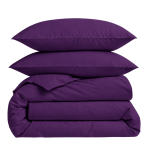 Bedding Set „Plum“. Bedding sets 155x200, 140x200 cm, 150x200 cm, 160x200 cm, 180x200 cm, 200x200 cm, 200x220 cm, 220x240 cm. Solid bedding set in a rich dark purple color.