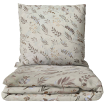 Bedding Set „Prairie Flora“. Beige bedding sets, 140x200 cm, 150x200 cm, 160x200 cm, 180x200 cm, 200x200 cm, 200x220 cm, 220x240 cm. Sand-colored bedding set with a soft botanical pattern