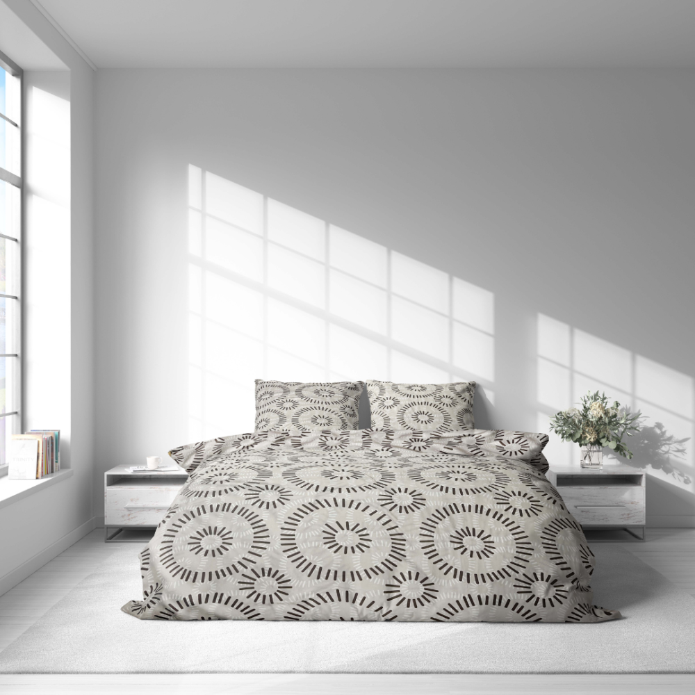 Bedding Set „Round Robin“. Bedding sets 135x200, 140x200 cm, 200x200 cm, 200x220 cm. Stylish bedding with ethnically inspired designs