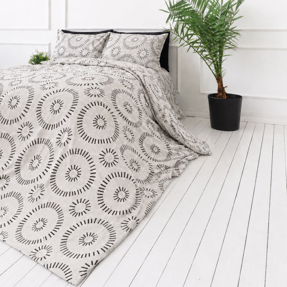 Bedding Set „Round Robin“. Bedding sets 135x200, 140x200 cm, 200x200 cm, 200x220 cm. Stylish bedding with ethnically inspired designs