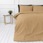 Bedding Set „Senape“. Beige bedding sets, 140x200 cm, 150x200 cm, 160x200 cm, 180x200 cm, 200x200 cm, 200x220 cm, 220x240 cm. Warm sand-colored bedding set with a plain pattern-free design. Bedding Set „Senape“. Beige bedding sets, 140x200 cm, 150x200 cm, 160x200 cm, 180x200 cm, 200x200 cm, 200x220 cm, 220x240 cm. Warm sand-colored bedding set with a plain pattern-free design.