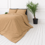 Bedding Set „Senape“. Beige bedding sets, 140x200 cm, 150x200 cm, 160x200 cm, 180x200 cm, 200x200 cm, 200x220 cm, 220x240 cm. Solid brown-beige bedding set with a minimalist design. Bedding Set „Senape“. Beige bedding sets, 140x200 cm, 150x200 cm, 160x200 cm, 180x200 cm, 200x200 cm, 200x220 cm, 220x240 cm. Solid brown-beige bedding set with a minimalist design.