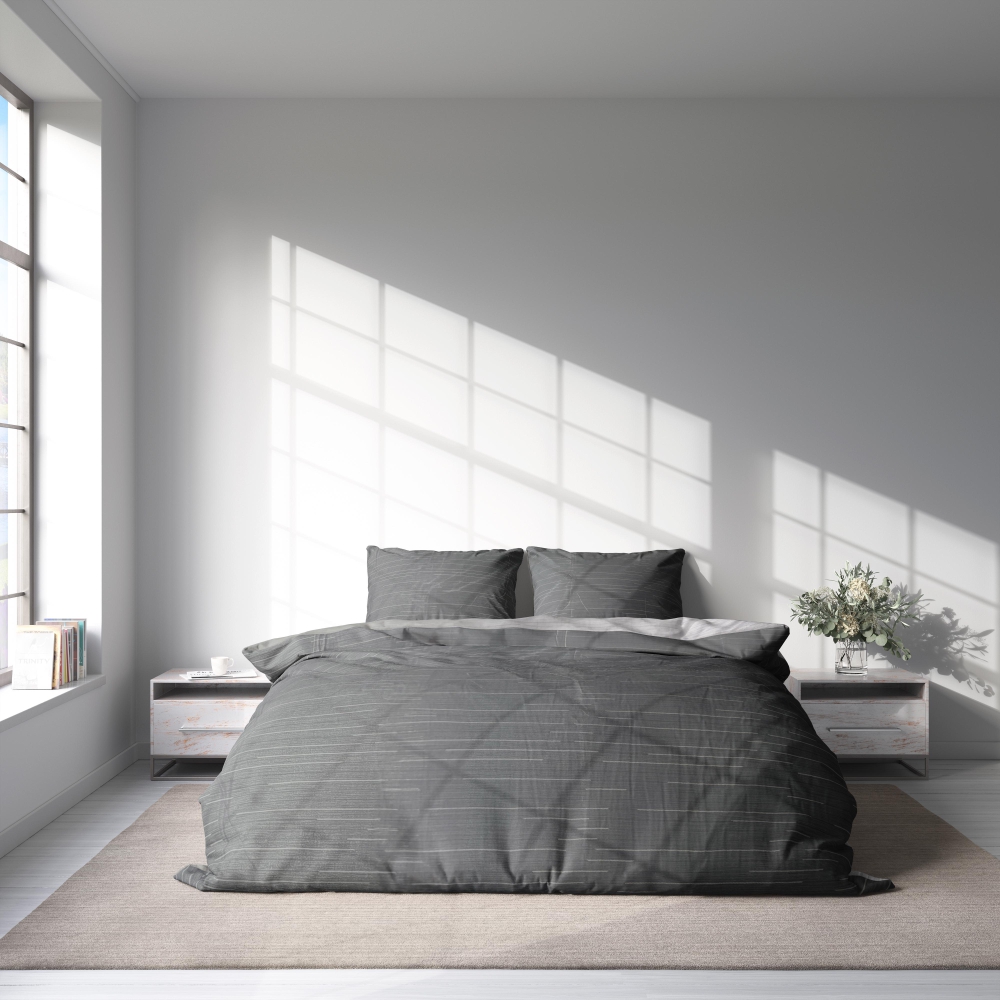 Bedding Set „Slate lines“. Microfiber bedding sets, 140x200 cm, 200x200 cm, 200x220 cm