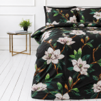 Bedding Set „Soft Magnolia“. Bedding sets 155x200, 140x200 cm, 150x200 cm, 160x200 cm, 180x200 cm, 200x200 cm, 200x220 cm, 220x240 cm. Elegant bedding set with vibrant green magnolias. Bedding Set „Soft Magnolia“. Bedding sets 155x200, 140x200 cm, 150x200 cm, 160x200 cm, 180x200 cm, 200x200 cm, 200x220 cm, 220x240 cm. Elegant bedding set with vibrant green magnolias.