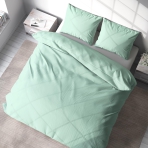 Bedding Set „Spring Dew“. Bedding sets 135x200, 140x200 cm, 150x200 cm, 160x200 cm, 180x200 cm, 200x200 cm, 200x220 cm, 220x240 cm. Stylish mint-colored bedding set, bringing a sense of calm to your bedroom.