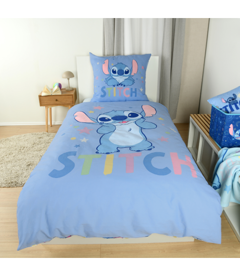 Bedding Set „Stitch Blue“. Cotton bedding sets