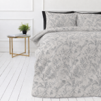 Bedding Set „Trel“. Gray bedding sets, 140x200 cm, 200x200 cm, 200x220 cm. Soft grey bedding set adorned with intricate grey forest flowers, adding a touch of nature to your space. Bedding Set „Trel“. Gray bedding sets, 140x200 cm, 200x200 cm, 200x220 cm. Soft grey bedding set adorned with intricate grey forest flowers, adding a touch of nature to your space.