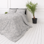 Bedding Set „Trel“. Gray bedding sets, 140x200 cm, 200x200 cm, 200x220 cm. Elegant grey bedding set with delicate grey forest flower motifs, perfect for a serene bedroom look. Bedding Set „Trel“. Gray bedding sets, 140x200 cm, 200x200 cm, 200x220 cm. Elegant grey bedding set with delicate grey forest flower motifs, perfect for a serene bedroom look.