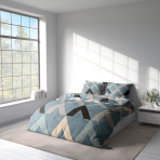Bedding Set „Vertex“. Blue bedding sets, 150x200 cm