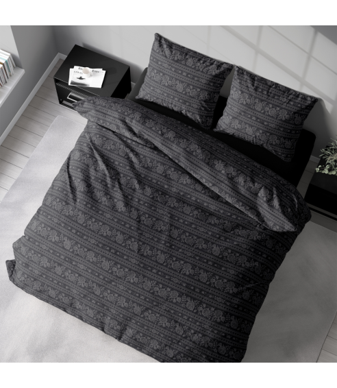 Bedding Set „Vitor Black“. Cotton bedding sets