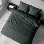 Bedding Set „Vitor Green“. Green bedding set, 140x200 cm, 200x200 cm, 200x220 cm