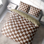 Bedding Set „Wavy delight“. Brown bedding sets, 150x200 cm, 200x200 cm