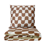 Bedding Set „Wavy delight“. Brown bedding sets, 150x200 cm, 200x200 cm