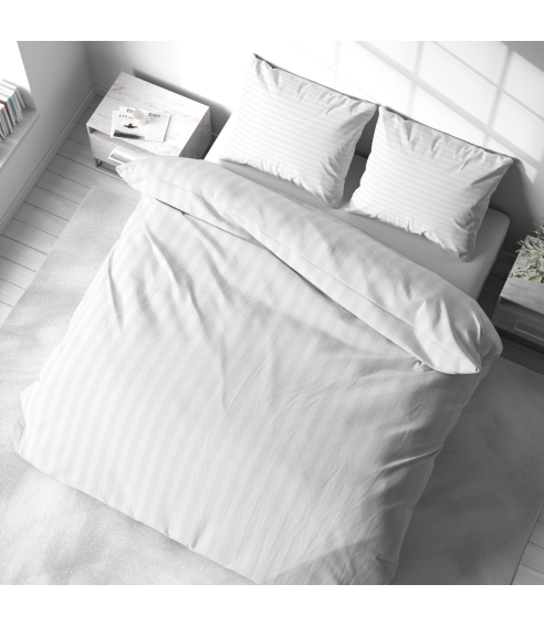 Bedding Set „White Stripes“. Hotel bedding sets