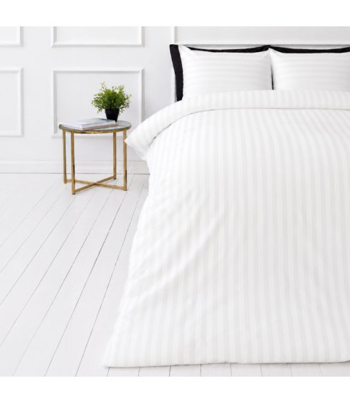 Bedding Set „White Stripes“. Hotel bedding sets