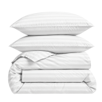 Bedding Set „White Stripes“. Patterned bedding sets, 140x200 cm, 150x200 cm, 160x200 cm, 180x200 cm, 200x200 cm, 200x220 cm. White bedding set with subtle stripes, adding a touch of elegance and texture to the bedroom. Bedding Set „White Stripes“. Patterned bedding sets, 140x200 cm, 150x200 cm, 160x200 cm, 180x200 cm, 200x200 cm, 200x220 cm. White bedding set with subtle stripes, adding a touch of elegance and texture to the bedroom.