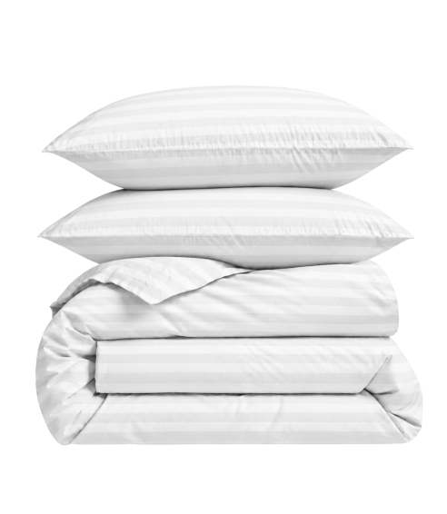 Bedding Set „White Stripes“. Hotel bedding sets
