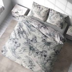 Bedding Set „Wildflower“. Bedding sets with plants, 140x200 cm, 150x200 cm, 160x200 cm, 180x200 cm, 200x200 cm, 200x220 cm