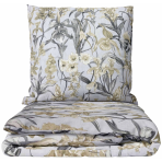 Bedding Set „Wildings“. Bedding sets 155x200, 140x200 cm, 150x200 cm, 160x200 cm, 180x200 cm, 200x200 cm, 200x220 cm, 220x240 cm. Light blue bedding set with soft yellow-grey floral pattern