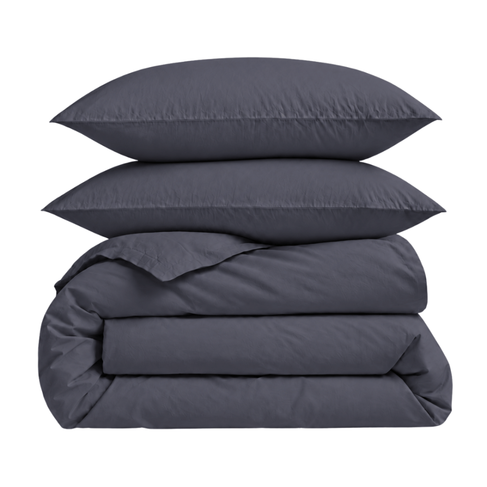 Percale Bedding Set „Dark Grey Percale“. Bedding sets 150x200, 140x200 cm, 150x200 cm, 160x200 cm, 180x200 cm, 200x200 cm, 200x220 cm, 220x240 cm. Solid dark grey bedding set without a pattern. Percale Bedding Set „Dark Grey Percale“. Bedding sets 150x200, 140x200 cm, 150x200 cm, 160x200 cm, 180x200 cm, 200x200 cm, 200x220 cm, 220x240 cm. Solid dark grey bedding set without a pattern.