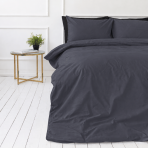 Percale Bedding Set „Dark Grey Percale“. Bedding sets 150x200, 140x200 cm, 150x200 cm, 160x200 cm, 180x200 cm, 200x200 cm, 200x220 cm, 220x240 cm. Graphite grey bedding with a subtle blue undertone. Percale Bedding Set „Dark Grey Percale“. Bedding sets 150x200, 140x200 cm, 150x200 cm, 160x200 cm, 180x200 cm, 200x200 cm, 200x220 cm, 220x240 cm. Graphite grey bedding with a subtle blue undertone.