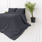 Percale Bedding Set „Dark Grey Percale“. Bedding sets 150x200, 140x200 cm, 150x200 cm, 160x200 cm, 180x200 cm, 200x200 cm, 200x220 cm, 220x240 cm. Dark grey duvet cover without decorative motifs. Percale Bedding Set „Dark Grey Percale“. Bedding sets 150x200, 140x200 cm, 150x200 cm, 160x200 cm, 180x200 cm, 200x200 cm, 200x220 cm, 220x240 cm. Dark grey duvet cover without decorative motifs.