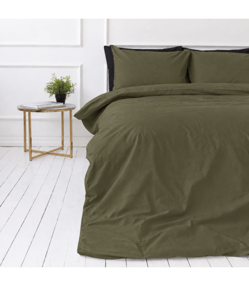 Percale Bedding Set „Moss Green Percale“. Percale bedding sets