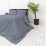 Percale Bedding Set „Tradewinds Percale“. Bedding sets 150x200, 140x200 cm, 150x200 cm, 160x200 cm, 180x200 cm, 200x200 cm, 200x220 cm, 220x240 cm. Blue-grey duvet cover without decorative motifs. Percale Bedding Set „Tradewinds Percale“. Bedding sets 150x200, 140x200 cm, 150x200 cm, 160x200 cm, 180x200 cm, 200x200 cm, 200x220 cm, 220x240 cm. Blue-grey duvet cover without decorative motifs.